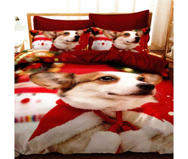 Lenjerie pat finet 3d 6 piese craciun f-xmas47 Lenjerie pat finet 3d 6 piese craciun f-xmas47